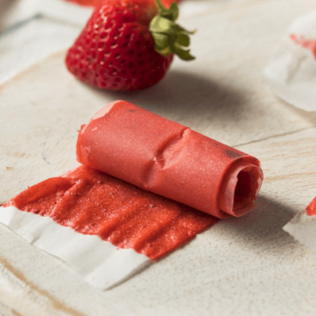 Dehydrated Strawberry Roll Up