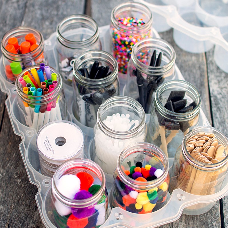 Mason Jar Home Organization Ideas